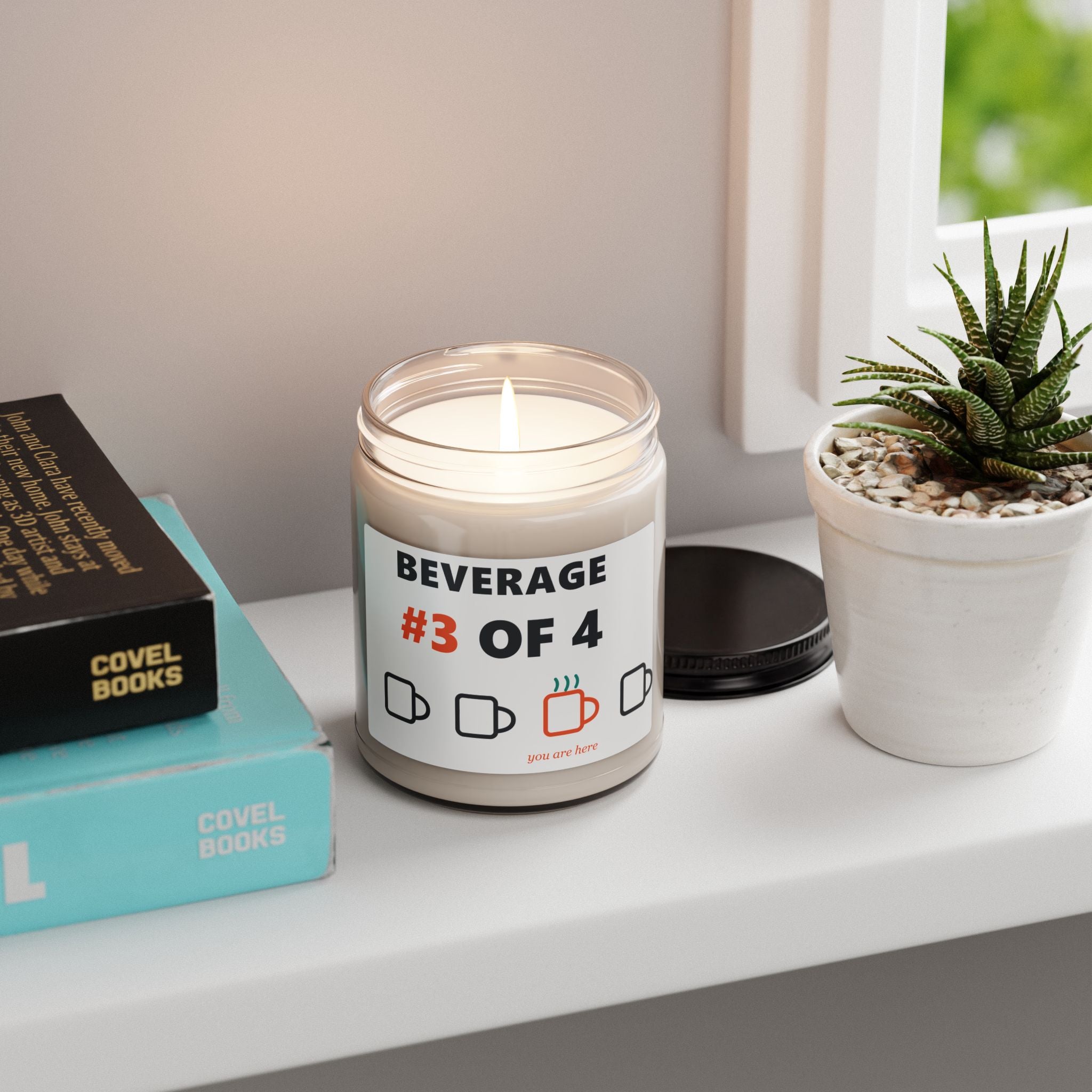 Scented Soy Candle — "Beverage #3 of 4" Coffee Lover Candle (9oz)