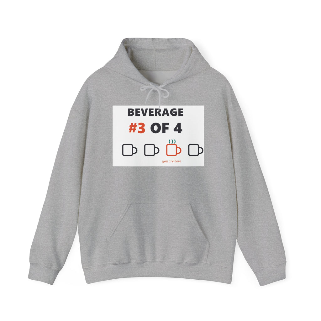 Beverage #3 of 4 Hoodie – Funny Coffee Count Graphic Sweatshirt