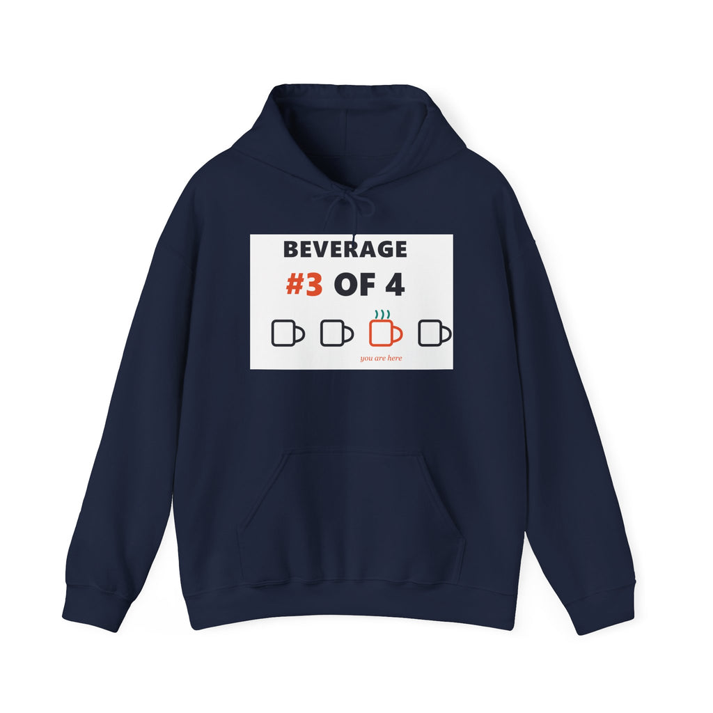 Beverage #3 of 4 Hoodie – Funny Coffee Count Graphic Sweatshirt