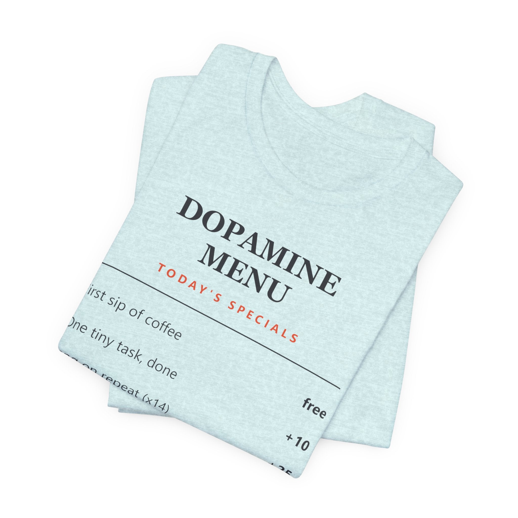 Dopamine Menu T-Shirt — Funny Self-Care Graphic Tee
