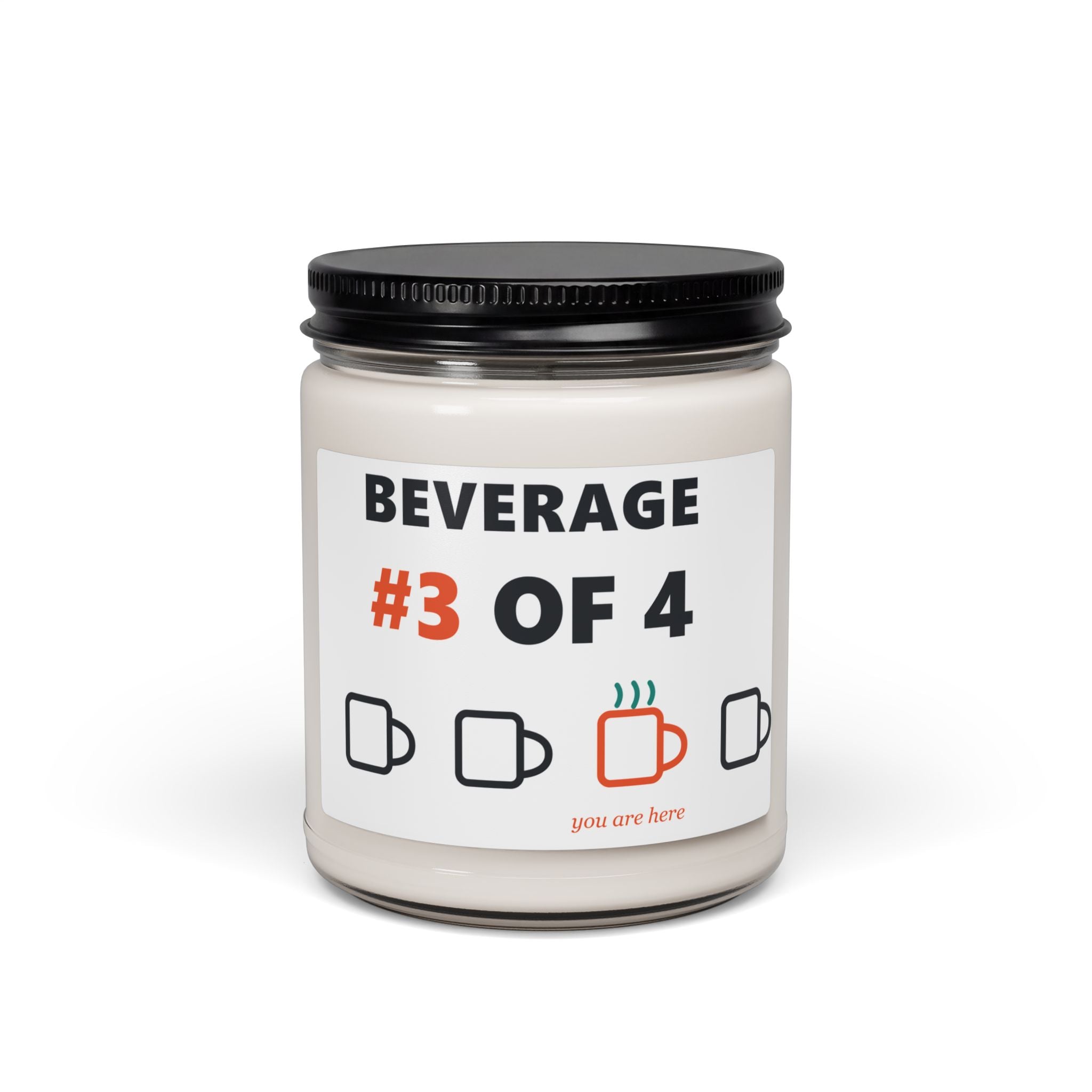 Scented Soy Candle — "Beverage #3 of 4" Coffee Lover Candle (9oz)