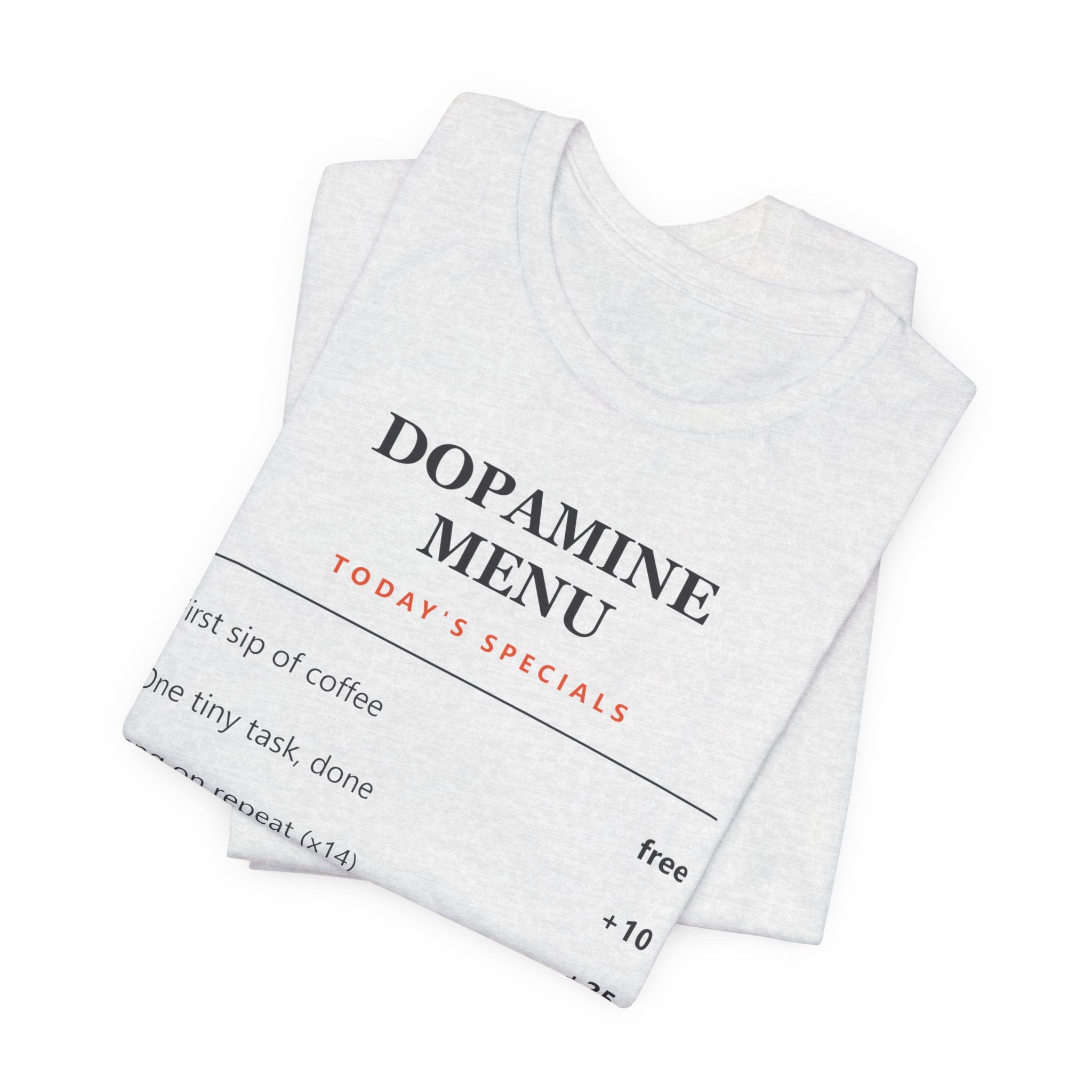 Dopamine Menu T-Shirt — Funny Self-Care Graphic Tee