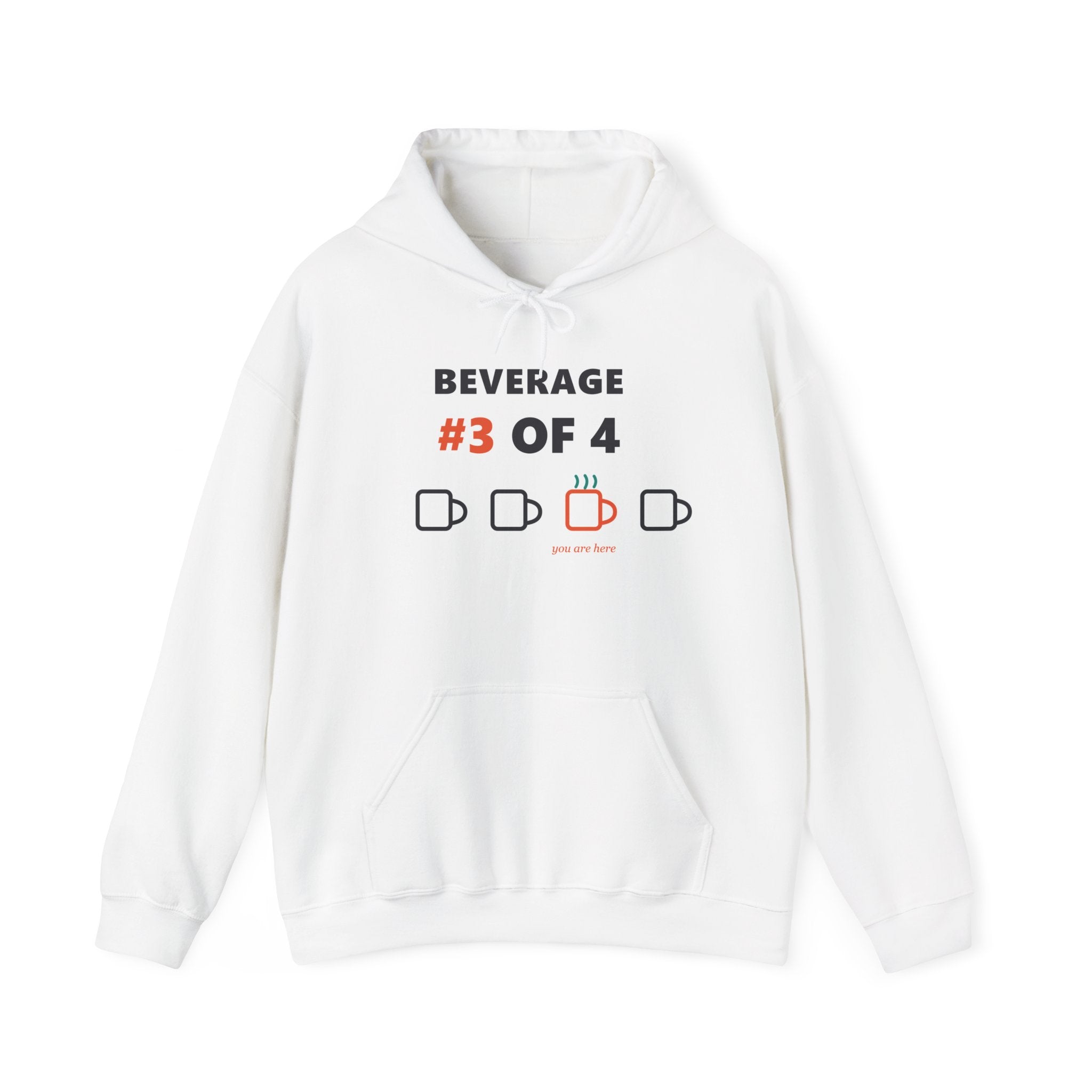 Beverage #3 of 4 Hoodie – Funny Coffee Count Graphic Sweatshirt
