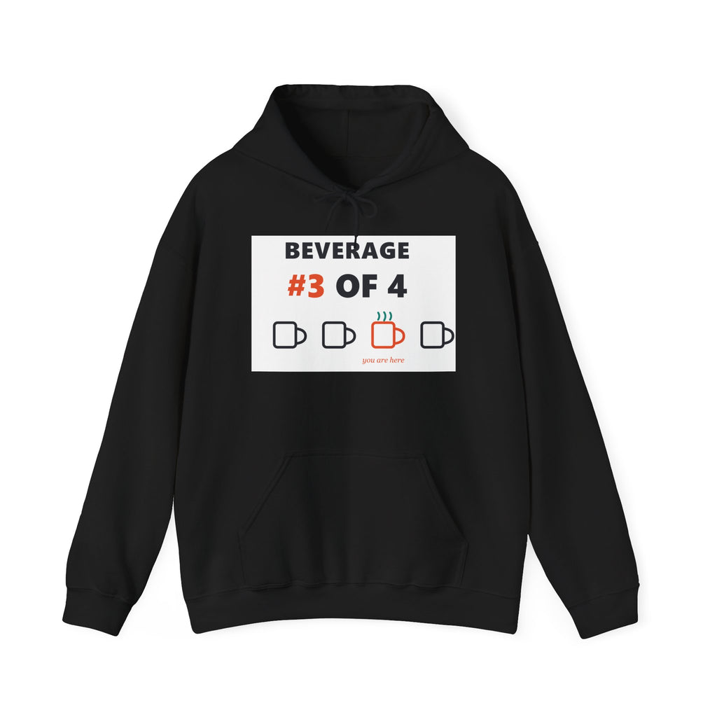 Beverage #3 of 4 Hoodie – Funny Coffee Count Graphic Sweatshirt