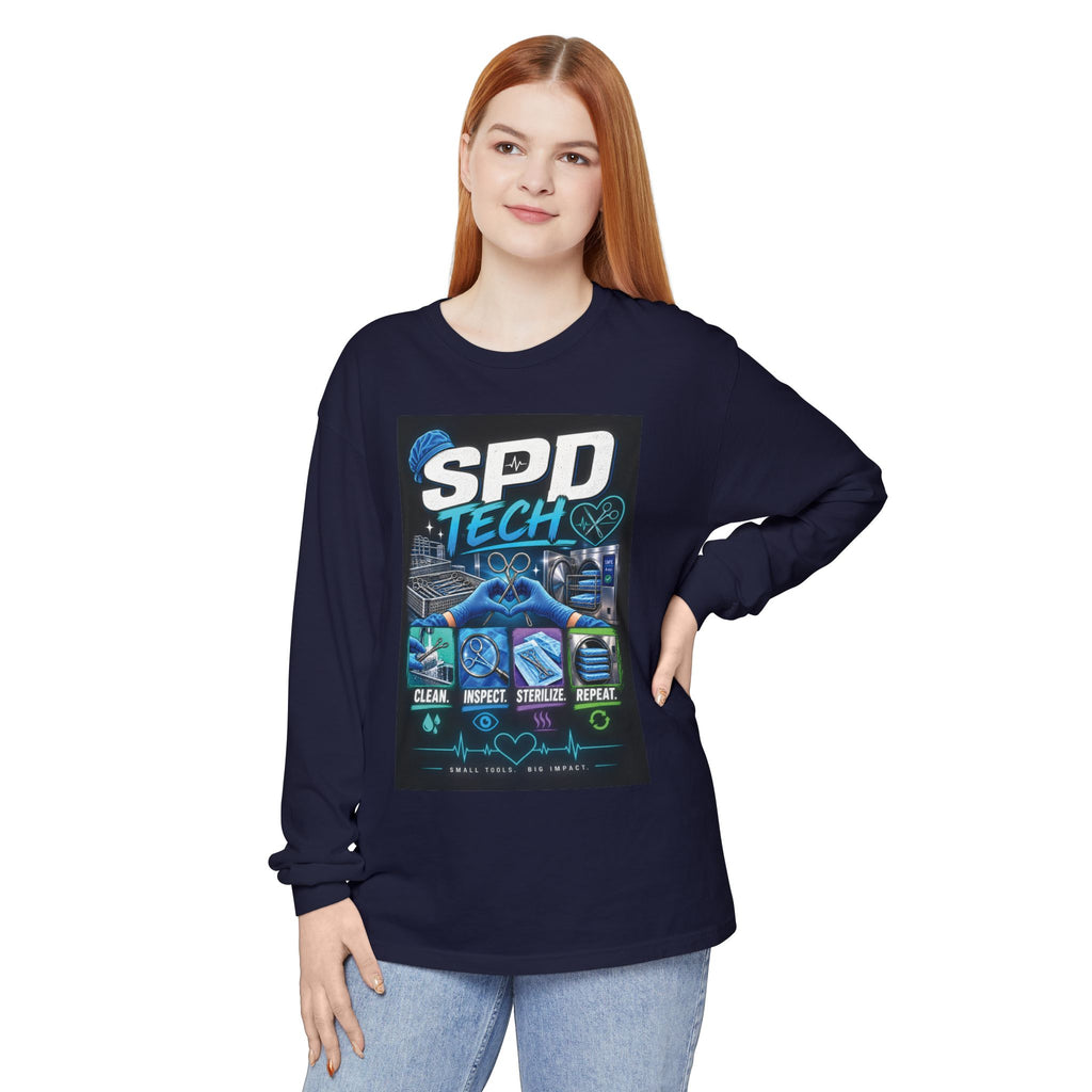 SPD Tech Long Sleeve T‑Shirt — Clean, Inspect, Sterilize Repeat (Medical Tech Shirt)