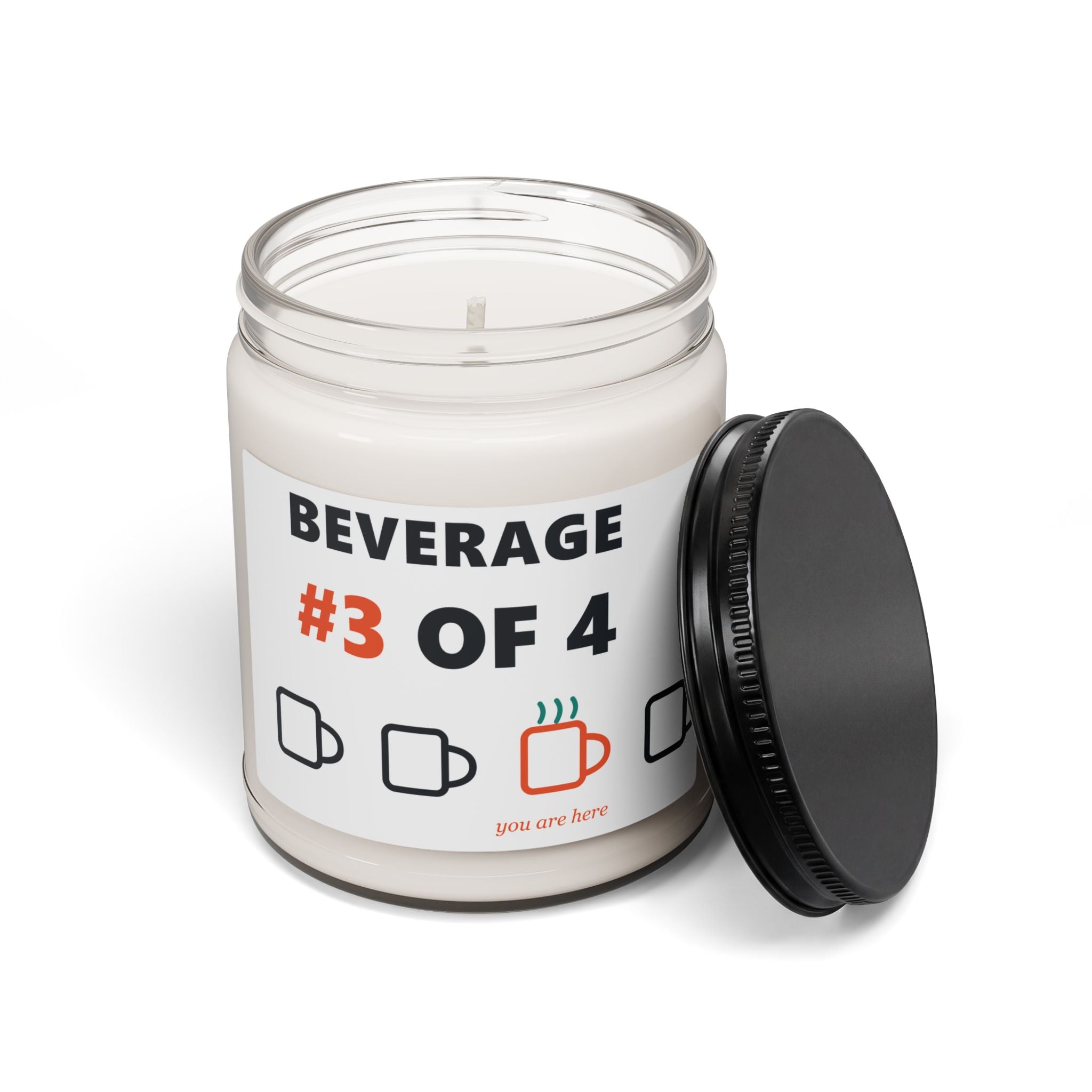 Scented Soy Candle — "Beverage #3 of 4" Coffee Lover Candle (9oz)