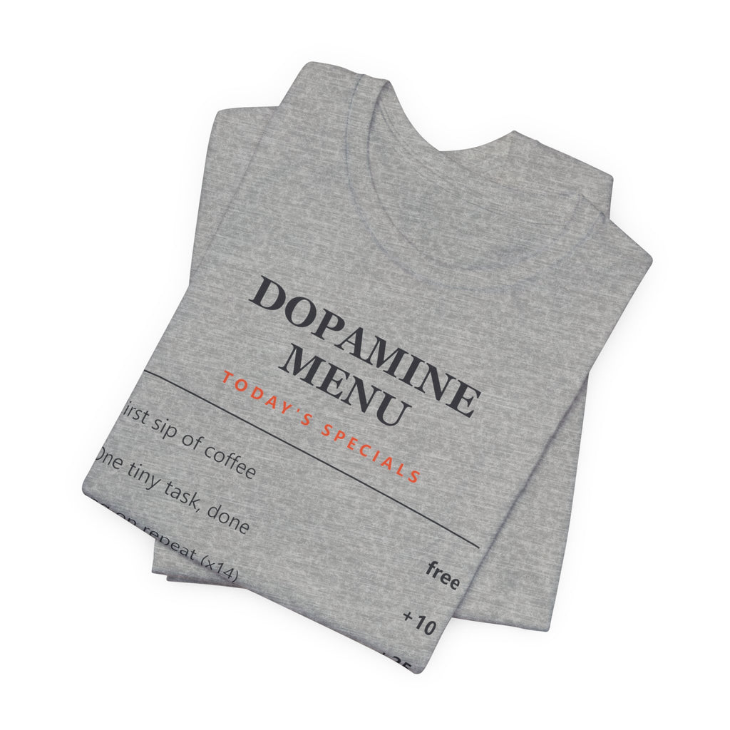 Dopamine Menu T-Shirt — Funny Self-Care Graphic Tee
