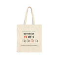 Tote Bag — "Beverage #3 of 4" Hydration Status Canvas Tote (Funny Coffee Mug Tracker)