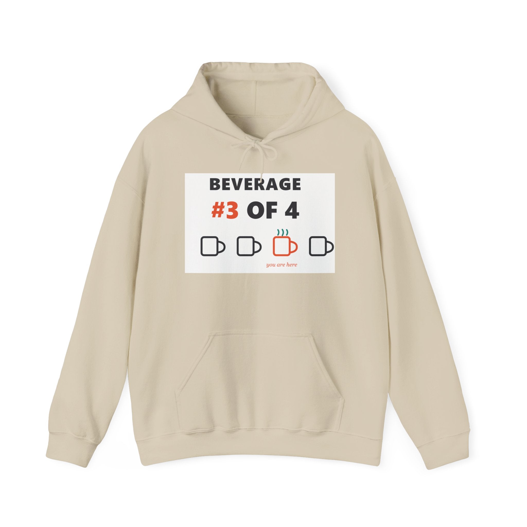 Beverage #3 of 4 Hoodie – Funny Coffee Count Graphic Sweatshirt