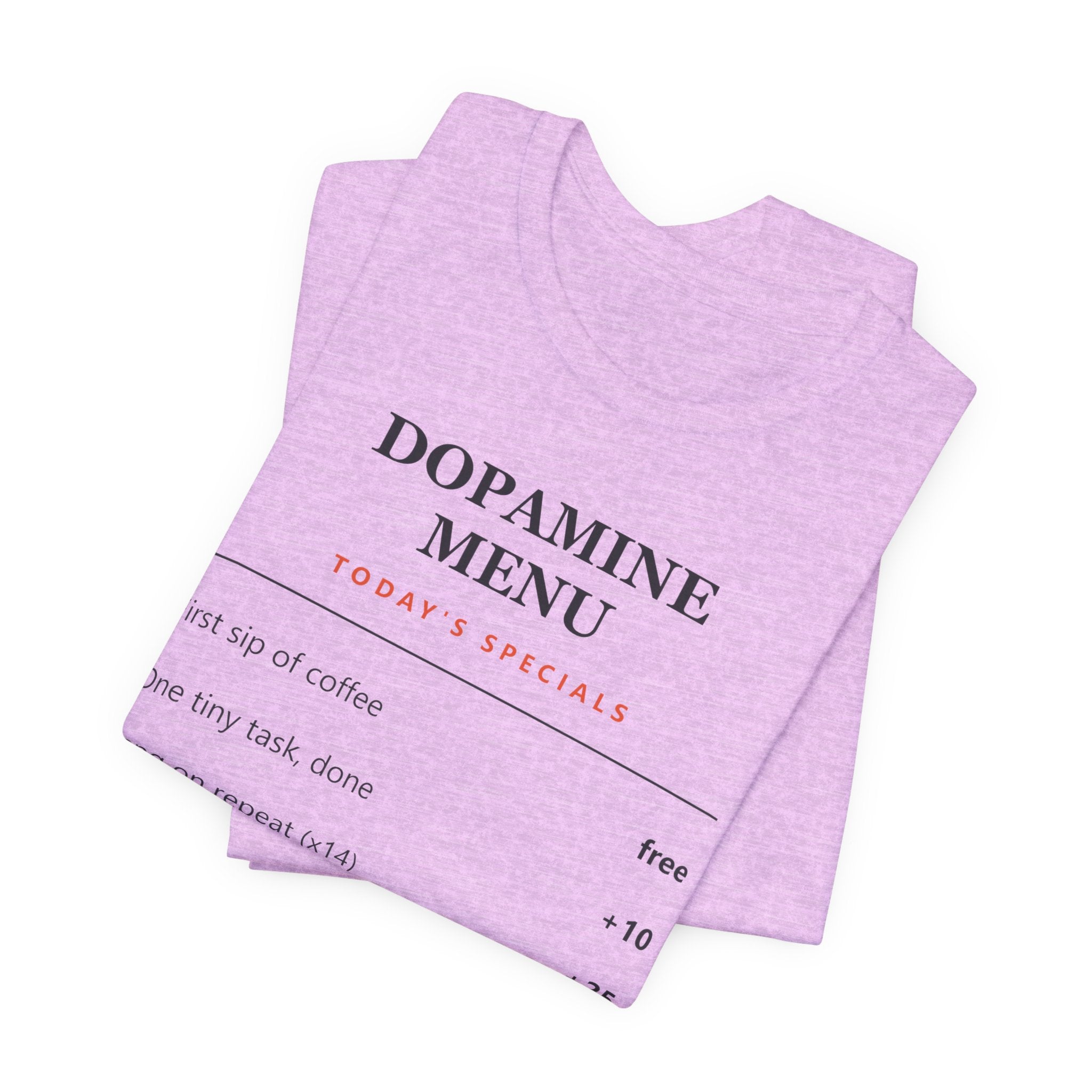 Dopamine Menu T-Shirt — Funny Self-Care Graphic Tee
