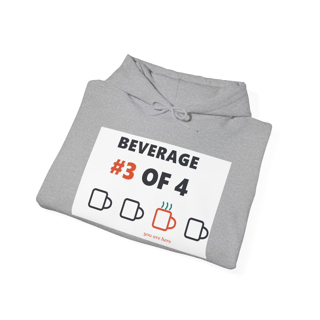 Beverage #3 of 4 Hoodie – Funny Coffee Count Graphic Sweatshirt