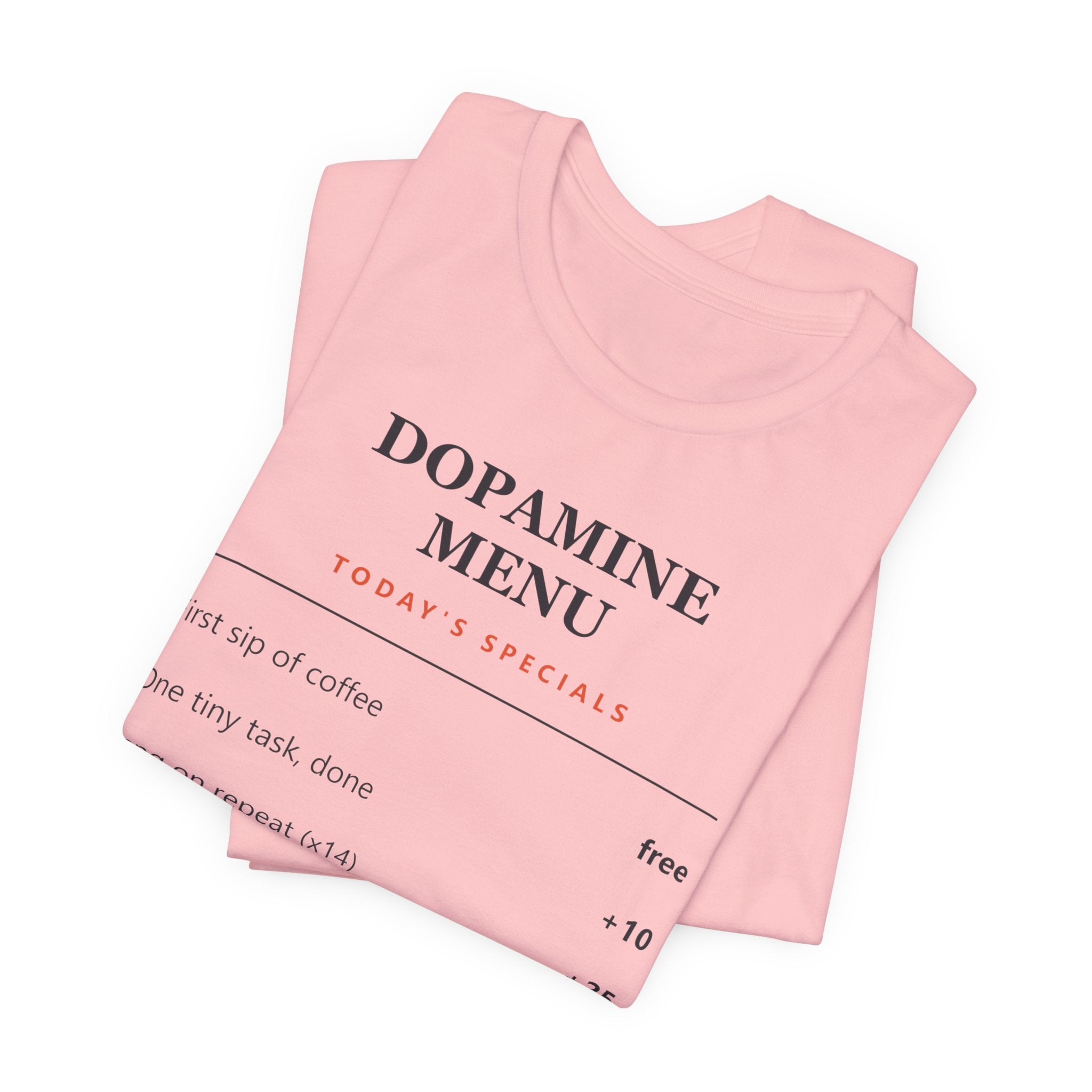 Dopamine Menu T-Shirt — Funny Self-Care Graphic Tee