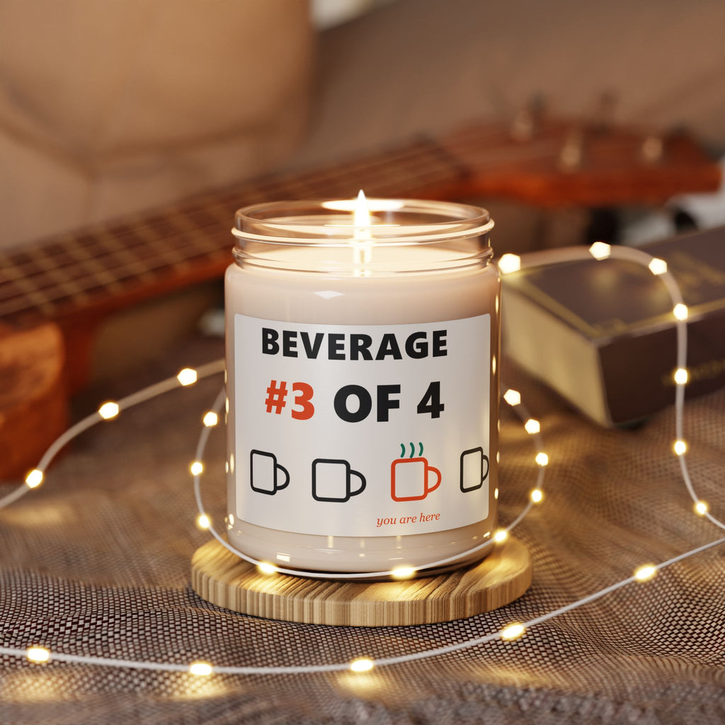 Scented Soy Candle — "Beverage #3 of 4" Coffee Lover Candle (9oz)