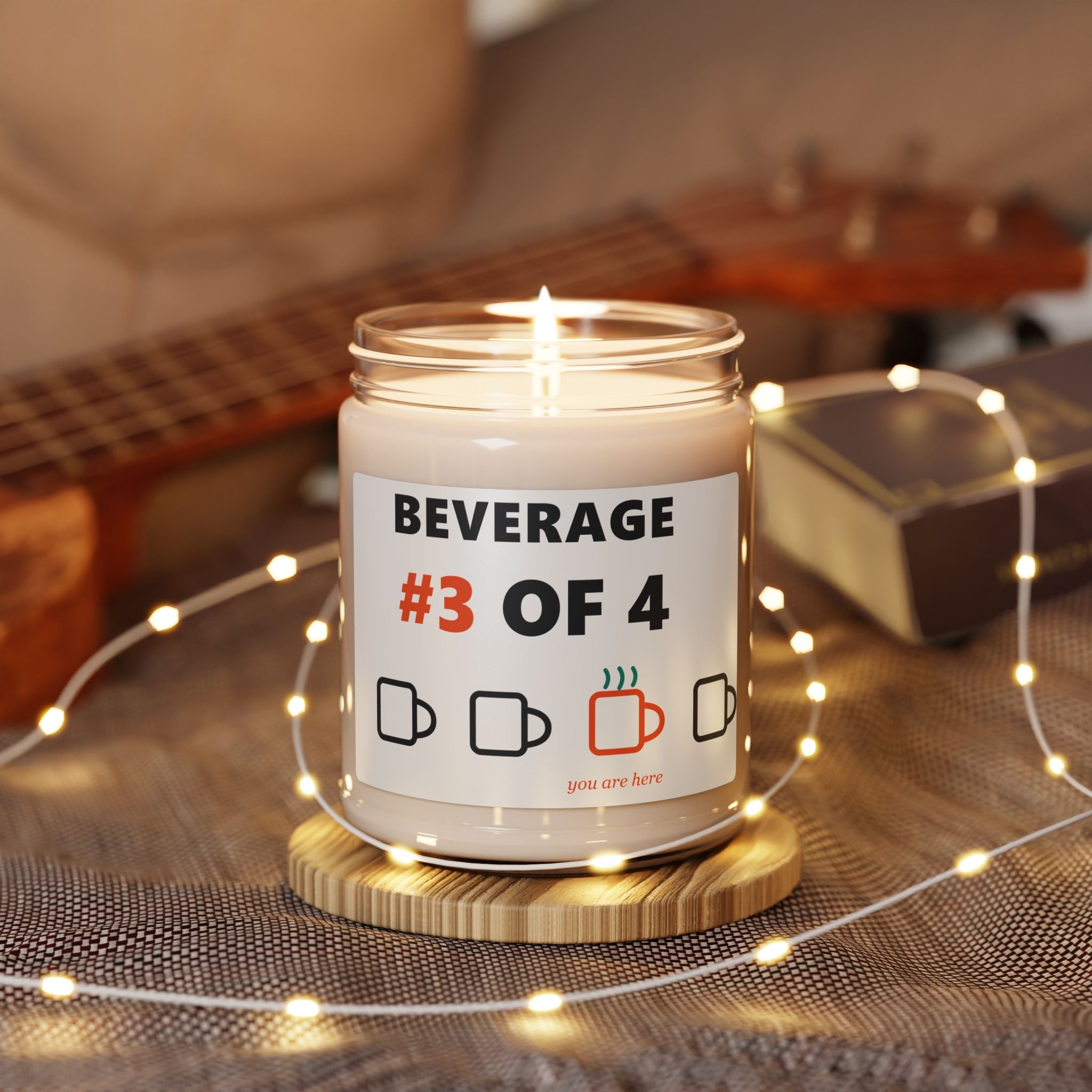 Scented Soy Candle — "Beverage #3 of 4" Coffee Lover Candle (9oz)